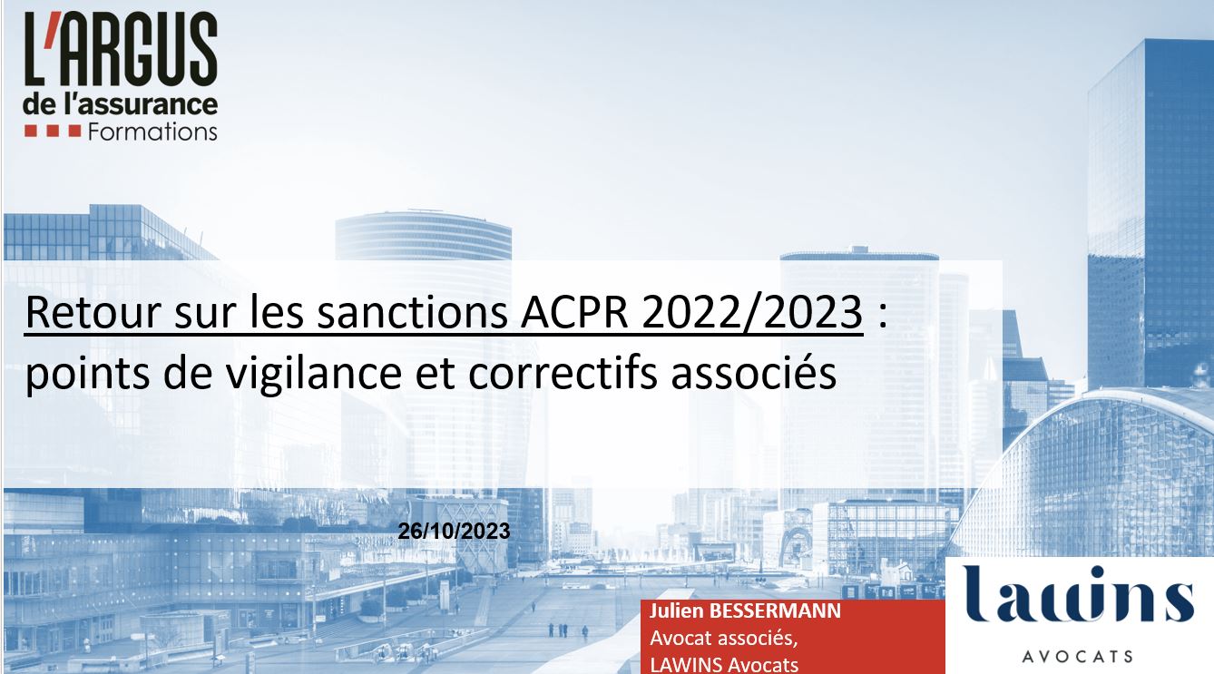 [Replay webinaire] Webinaire | Retours sur les sanctions ACPR 2022/2023 ...