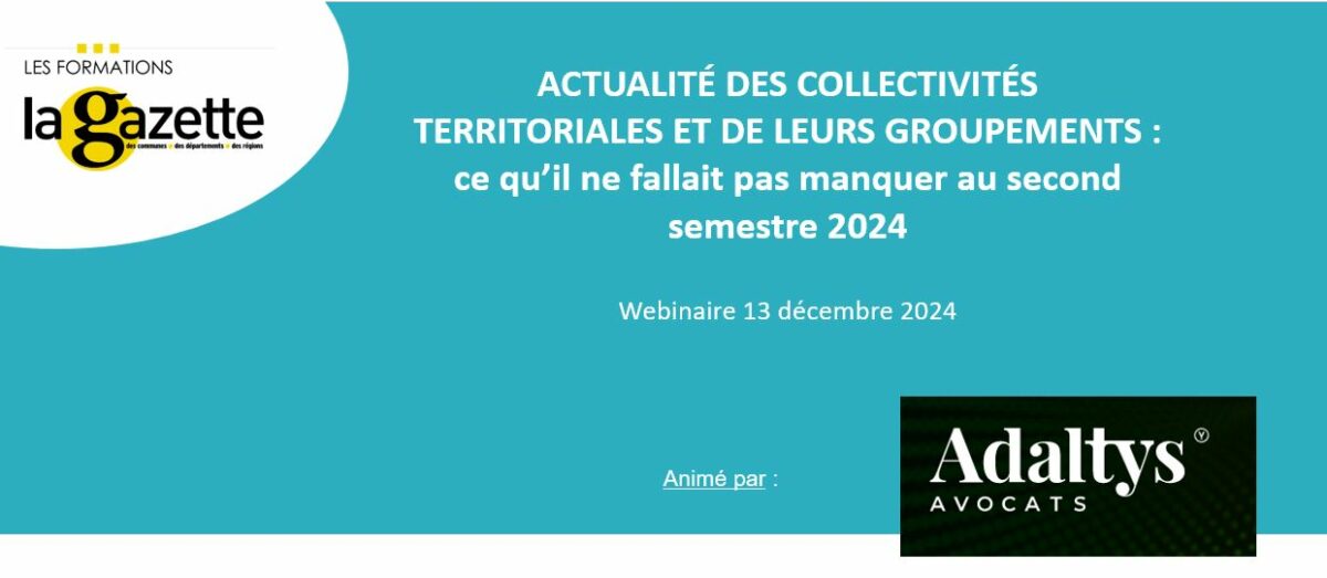 Webinaire actualite juridique S2 2024