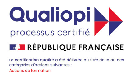 Certifié Qualiopi | « Qualiopi » est la nouvelle certification qualité des prestataires d’actions de formation. Elle atteste du sérieux, de la qualité et de la conformité de notre organisme et permet de bénéficier des fonds publics pour le financement de vos actions de formation.
